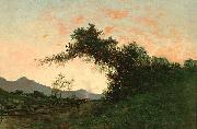 Jules Tavernier Marin Sunset in Back of Petaluma oil